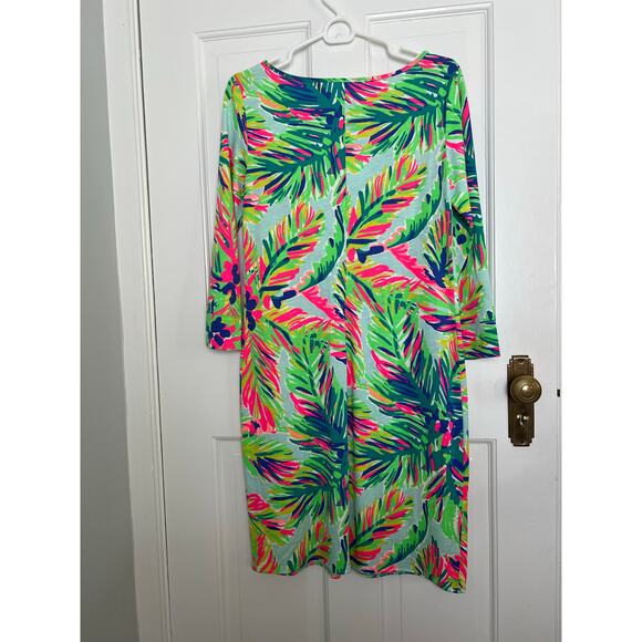 Lilly Pulitzer Women's S Mini Dress 3/4 Sleeve Marlowe Island Time Cotton Shift - Picture 2 of 9